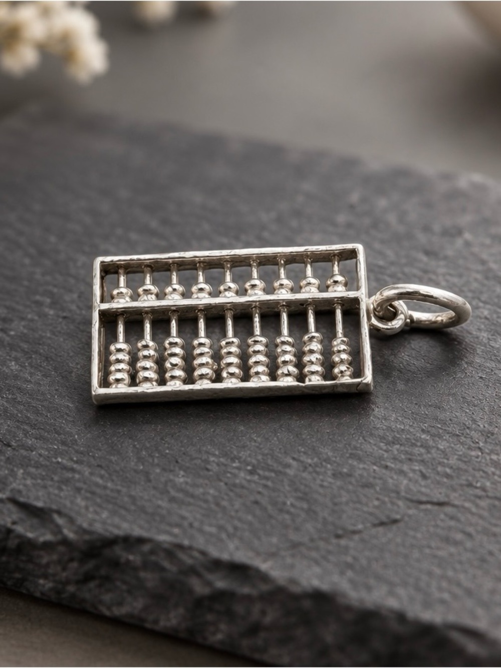 Sterling Silver Abacus Charm Pendant